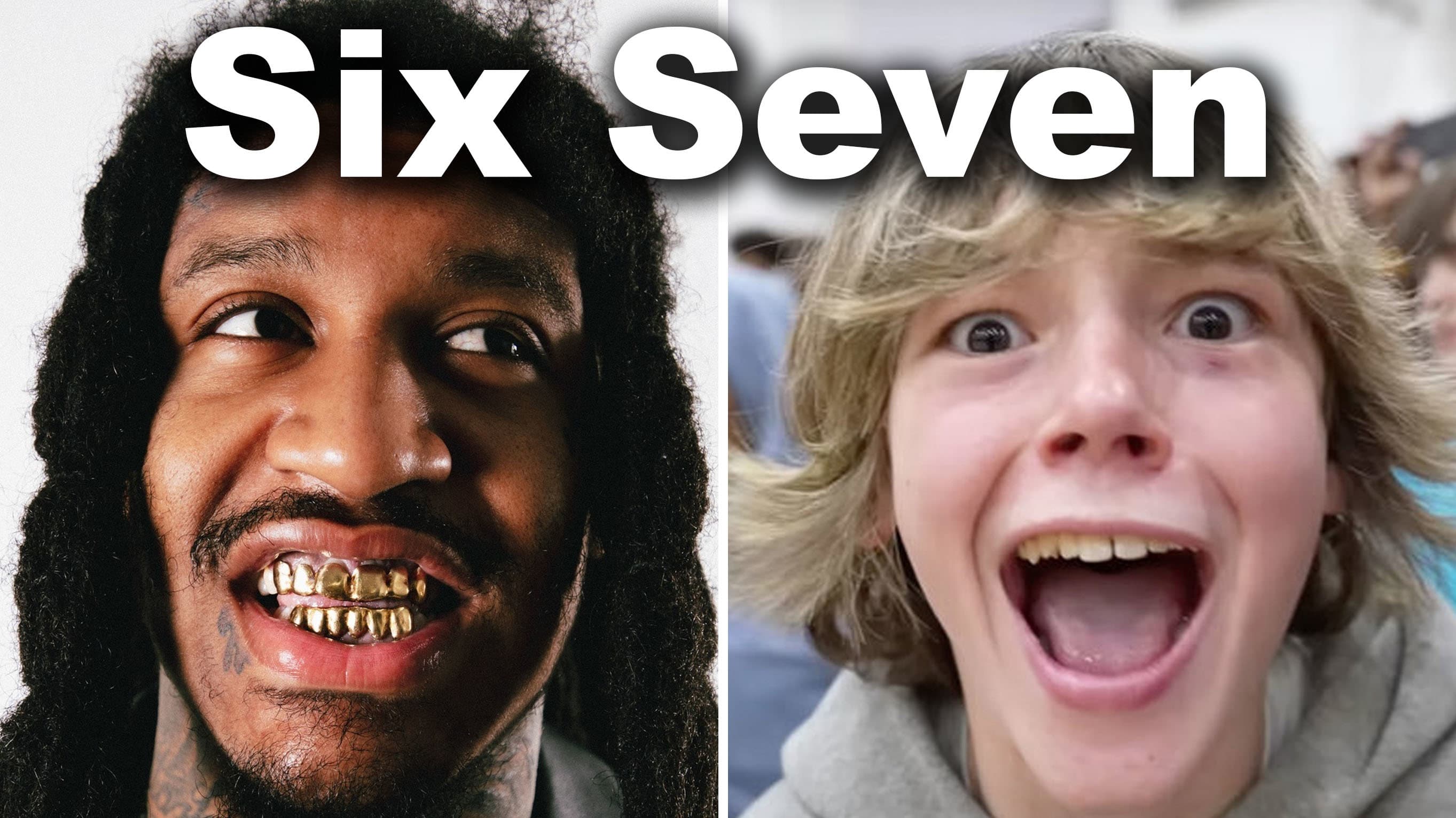 The 67 Kid making the hand gesture associated with the Six Seven meme