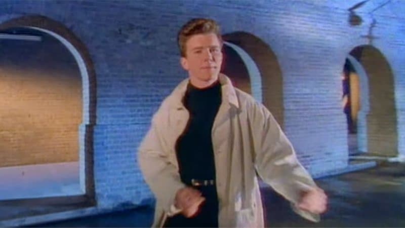 Rick Astley in the Never Gonna Give You Up video used for Rickrolling