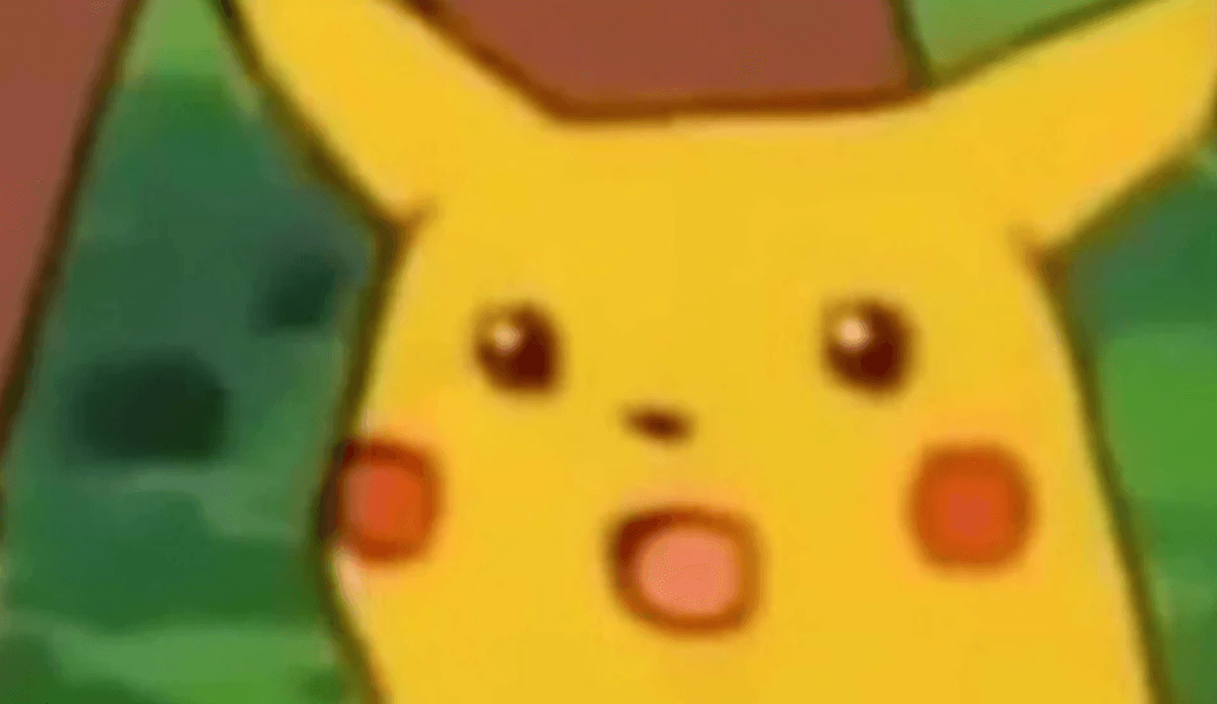 Surprised Pikachu reaction image