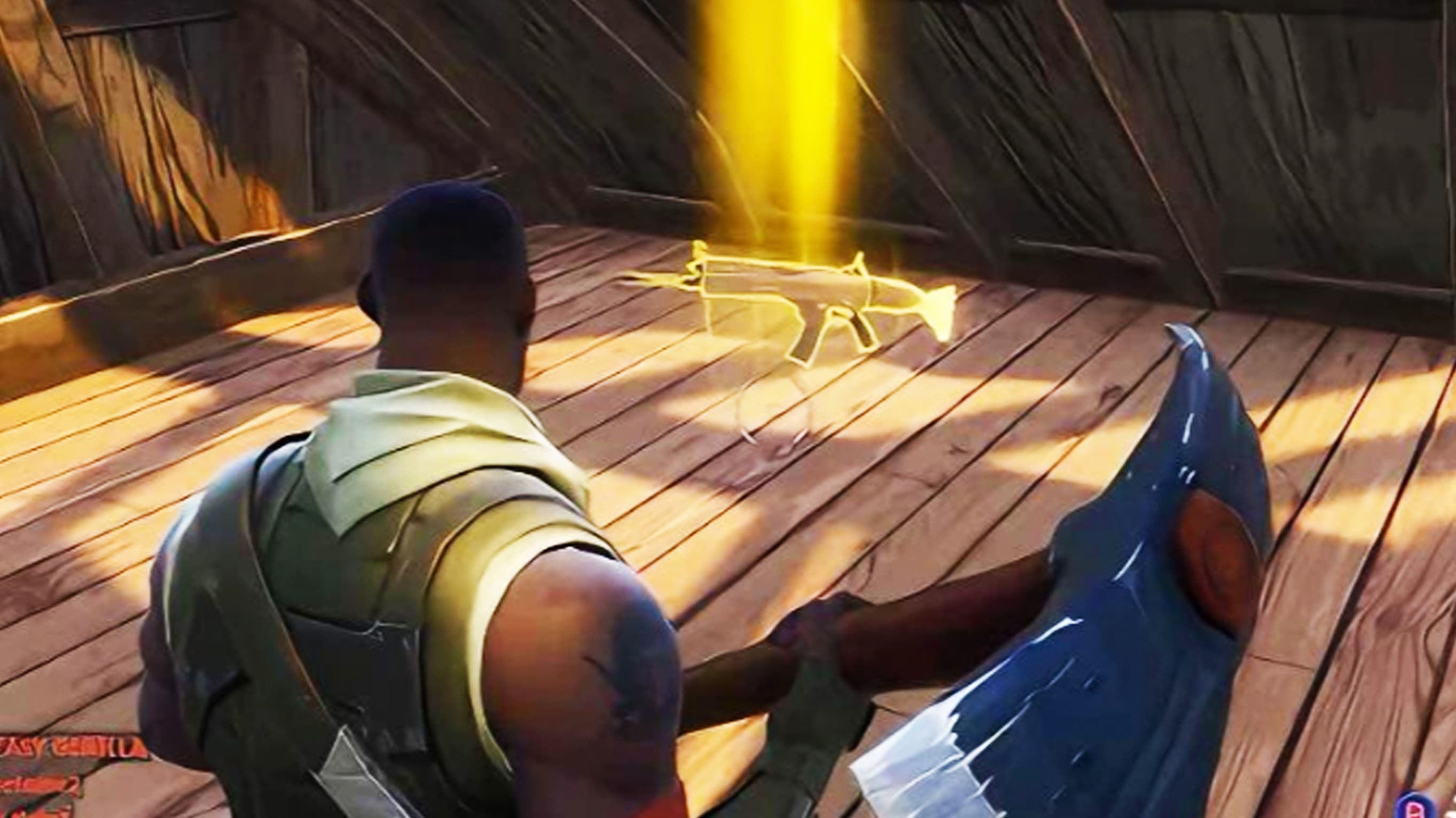 Fortnite Gold SCAR image used in the Finding a Gold SCAR meme