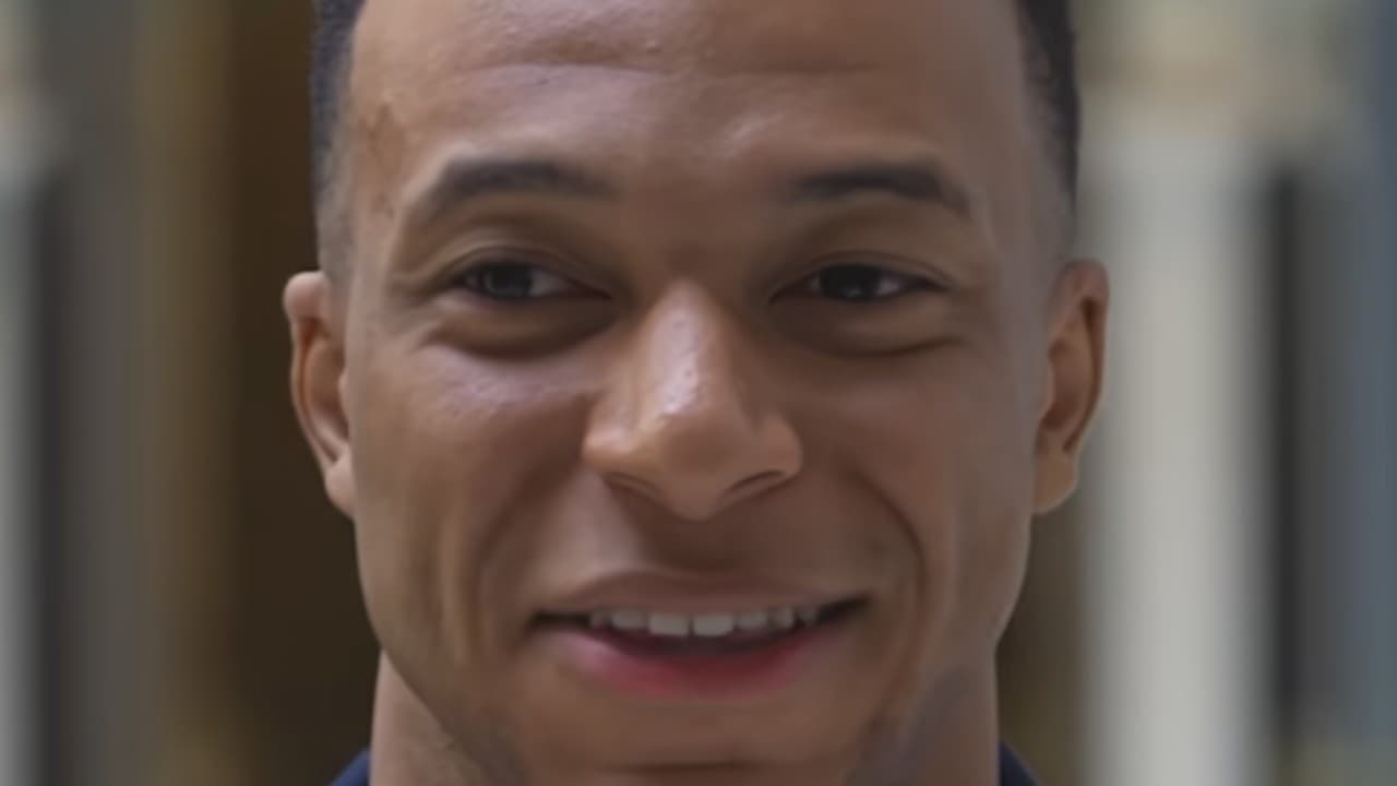 Kylian Mbappé in the interview that produced the Mbappé Special meme